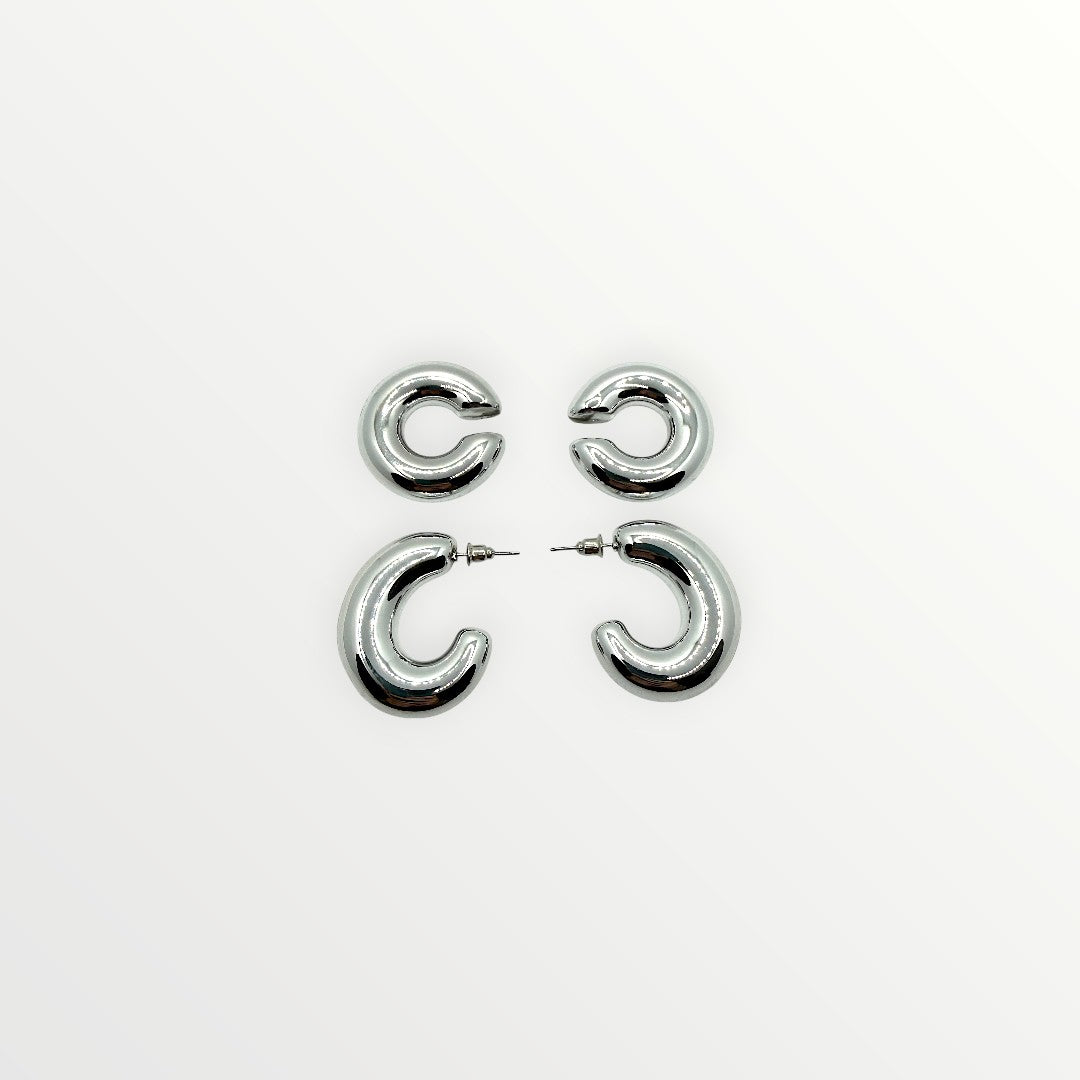 Orecchini mezza luna doppi