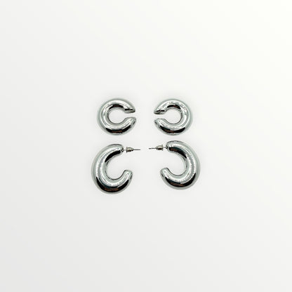 Orecchini mezza luna doppi