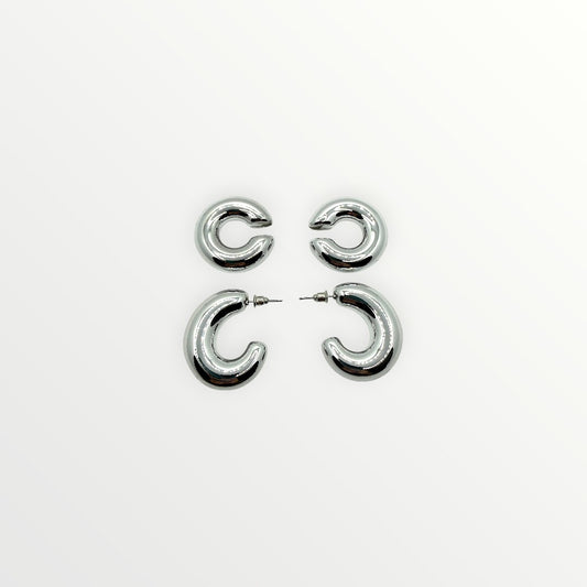 Orecchini mezza luna doppi