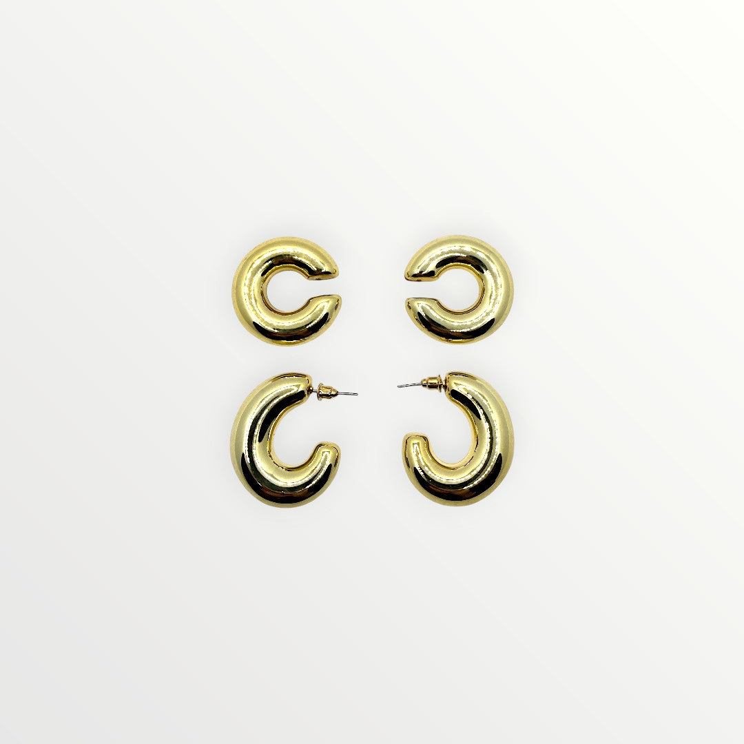 Orecchini mezza luna doppi