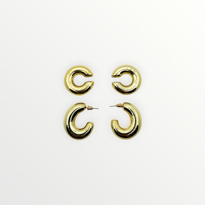 Orecchini mezza luna doppi