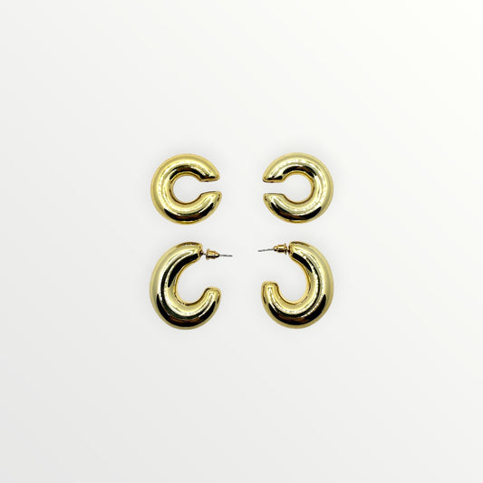 Orecchini mezza luna doppi