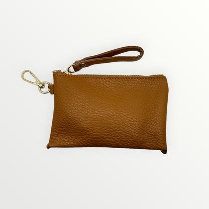 Portachiavi mini pochette in pelle