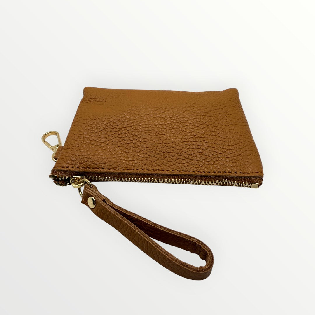 Portachiavi mini pochette in pelle