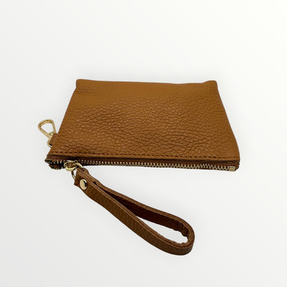 Portachiavi mini pochette in pelle