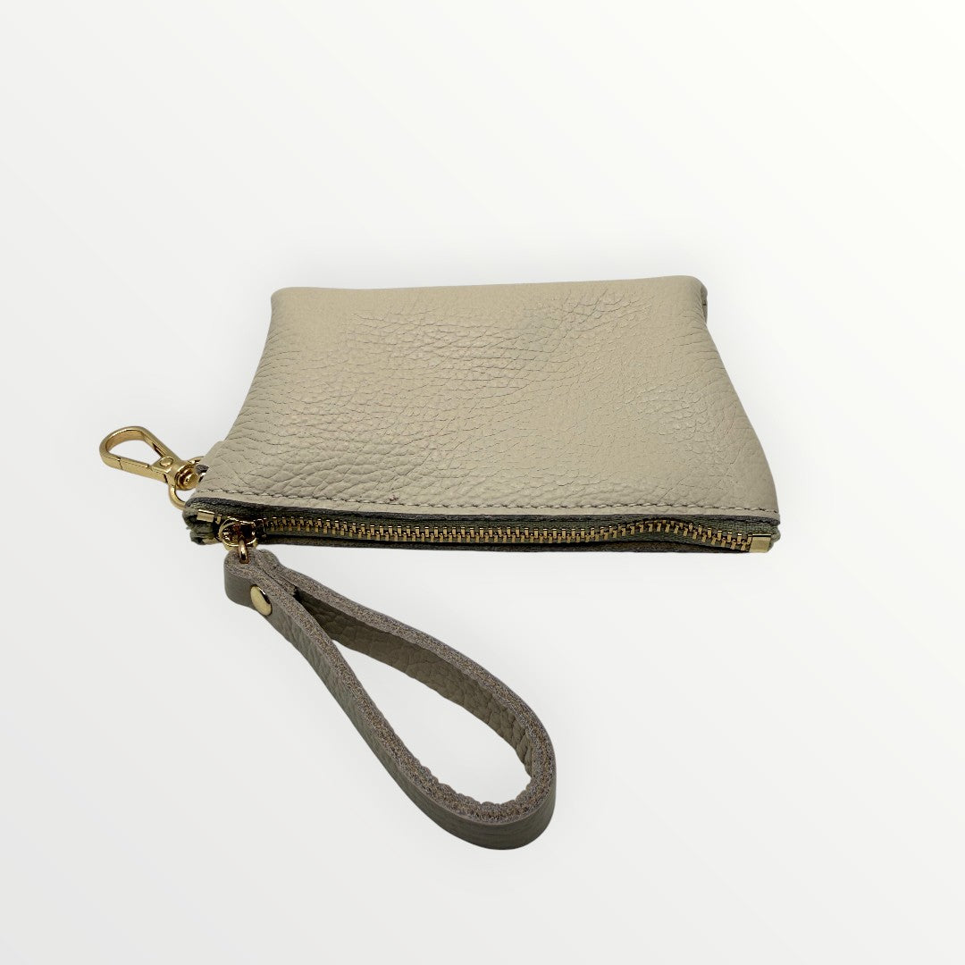 Portachiavi mini pochette in pelle