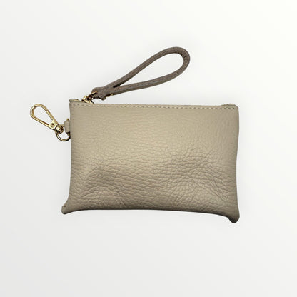 Portachiavi mini pochette in pelle