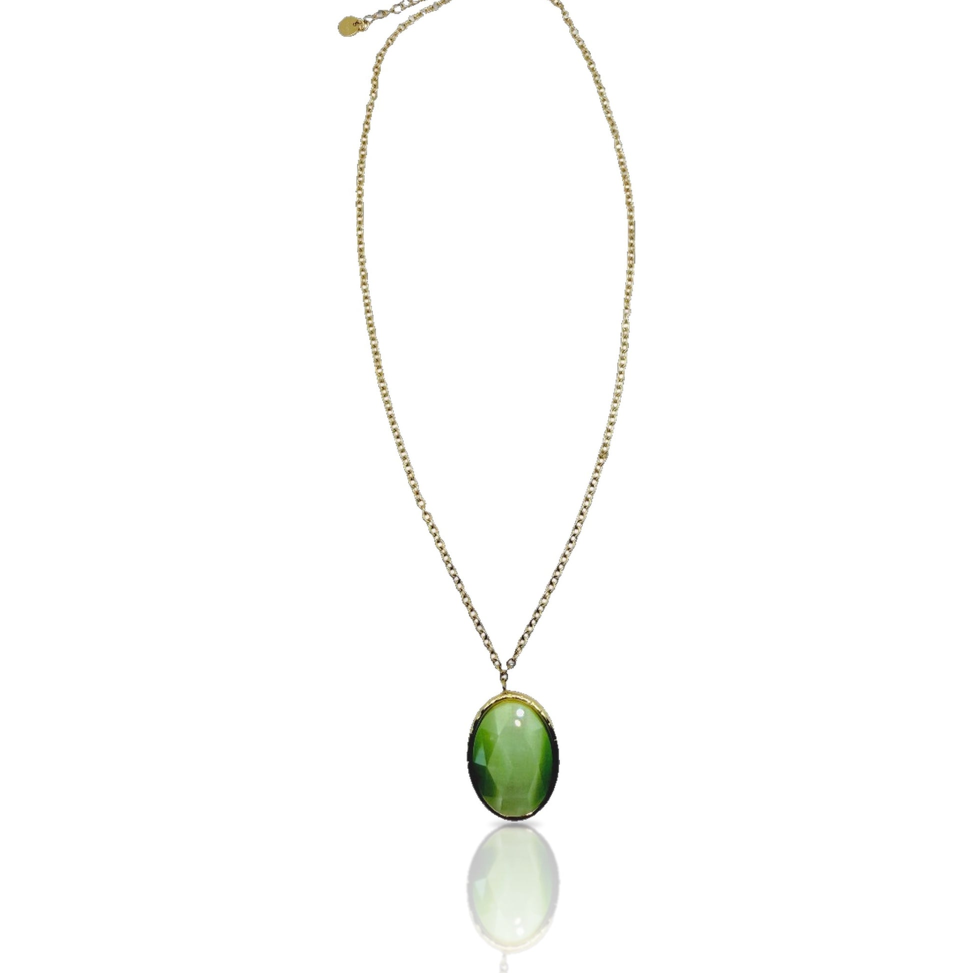 Collana Galatea color corallo con dettaglio pietra luminosa