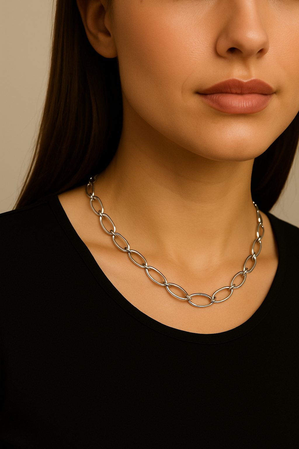 Collana Oval Gold Links