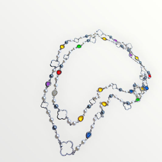 Collana Lucky Pearls Rainbow