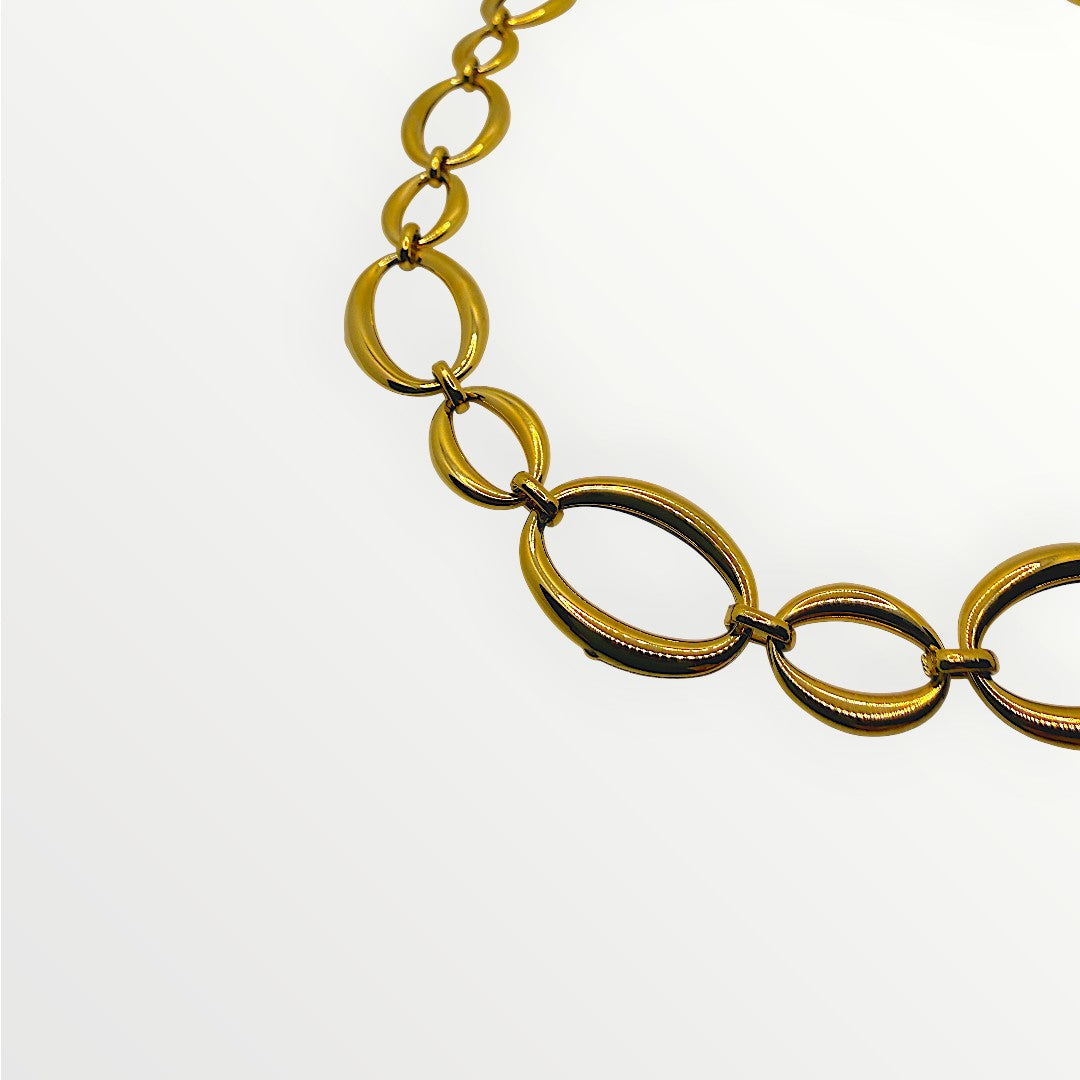 Collana Oval Gold Links