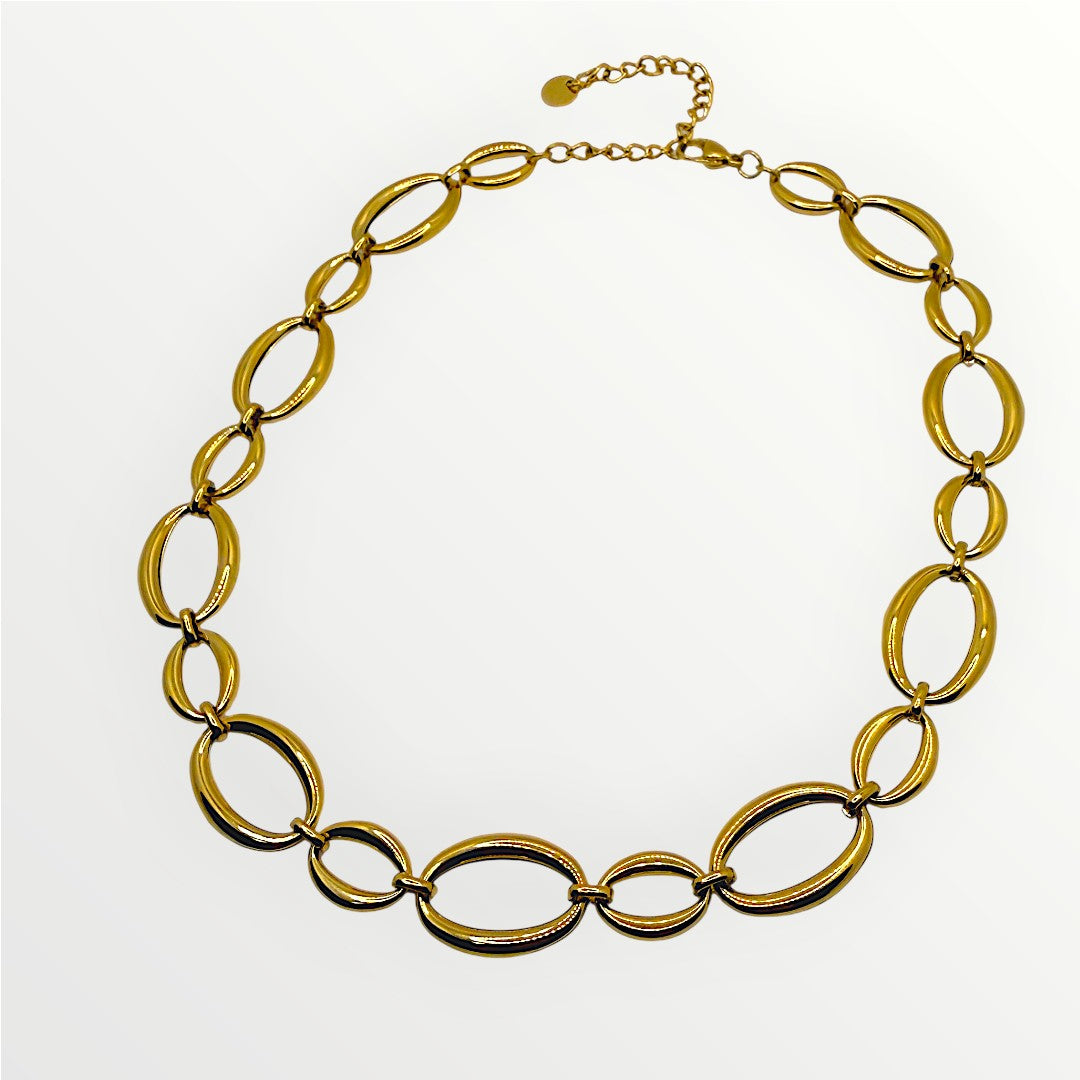 Collana Oval Gold Links