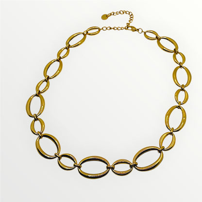 Collana Oval Gold Links