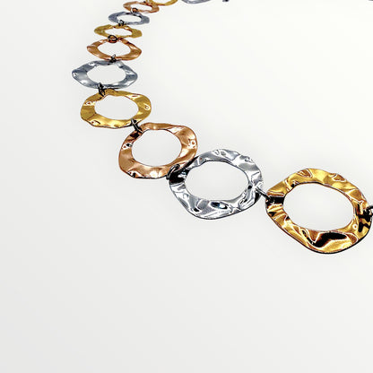 Collana Rainbow Hammered Links