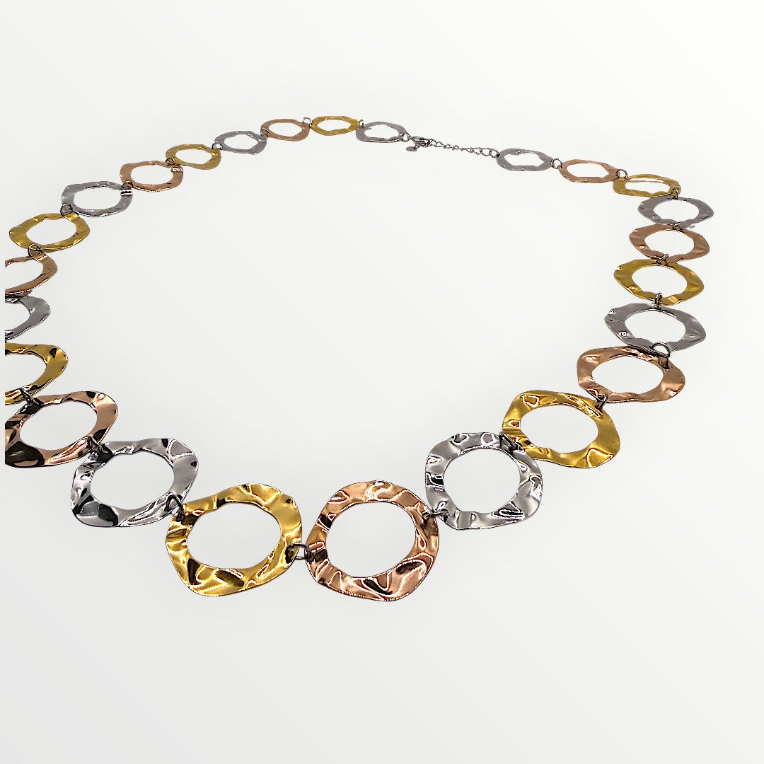 Collana Rainbow Hammered Links