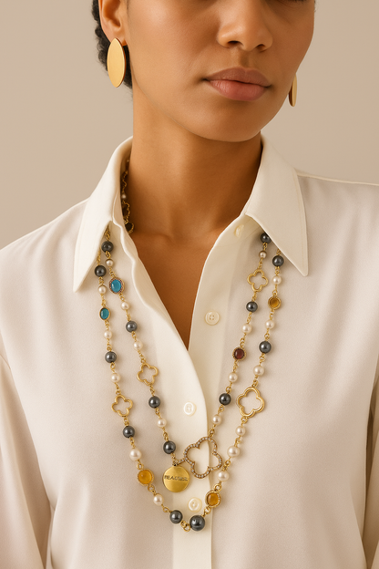 Collana Lucky Pearls Rainbow