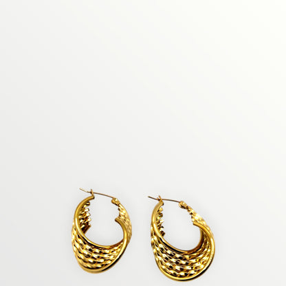 Orecchino Golden Weave Hoops