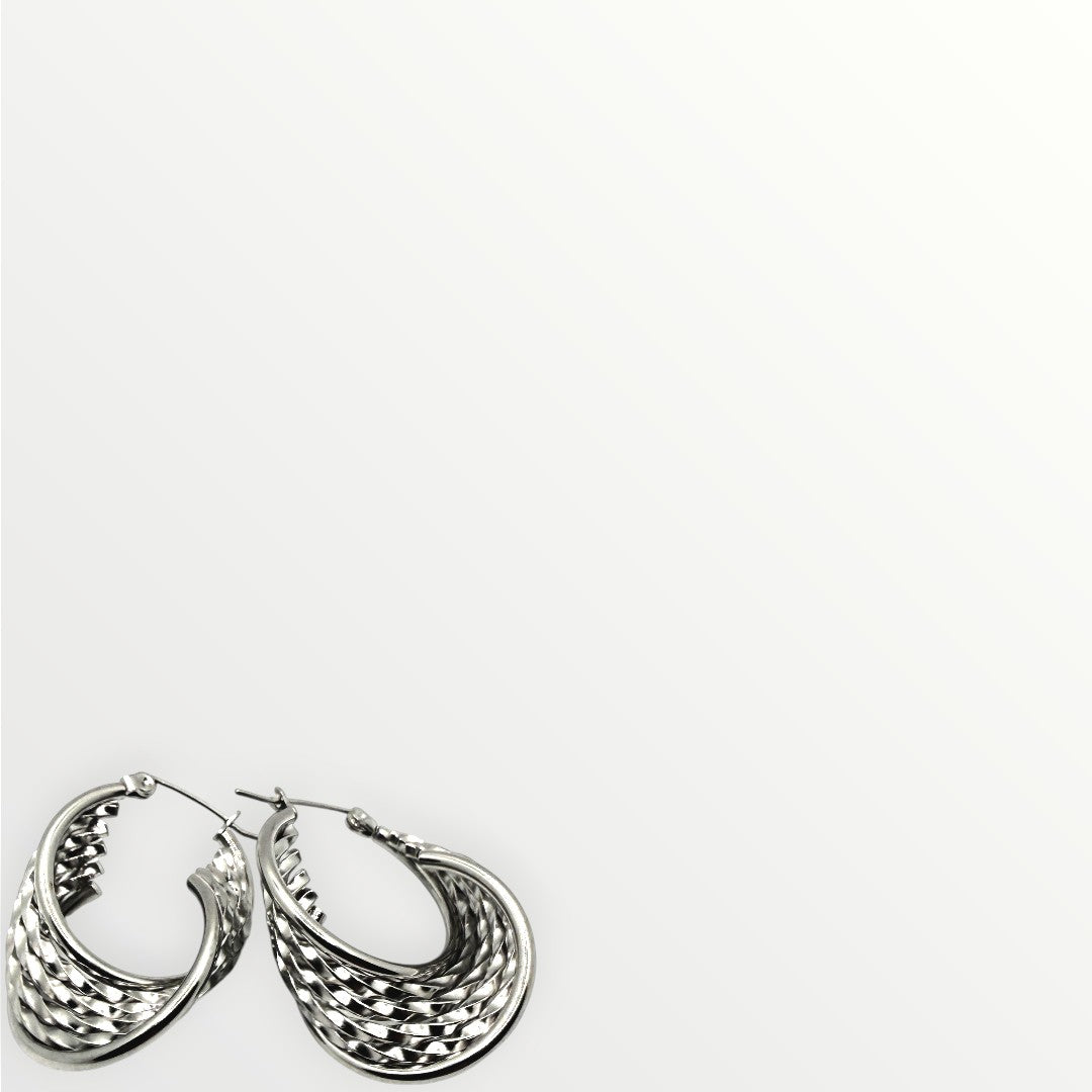 Orecchino Golden Weave Hoops